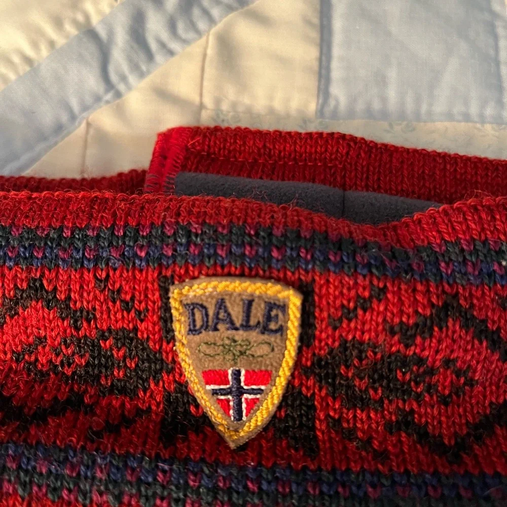 Dale of Norway Red and Gray Knit Headband - Picture 4 of 5